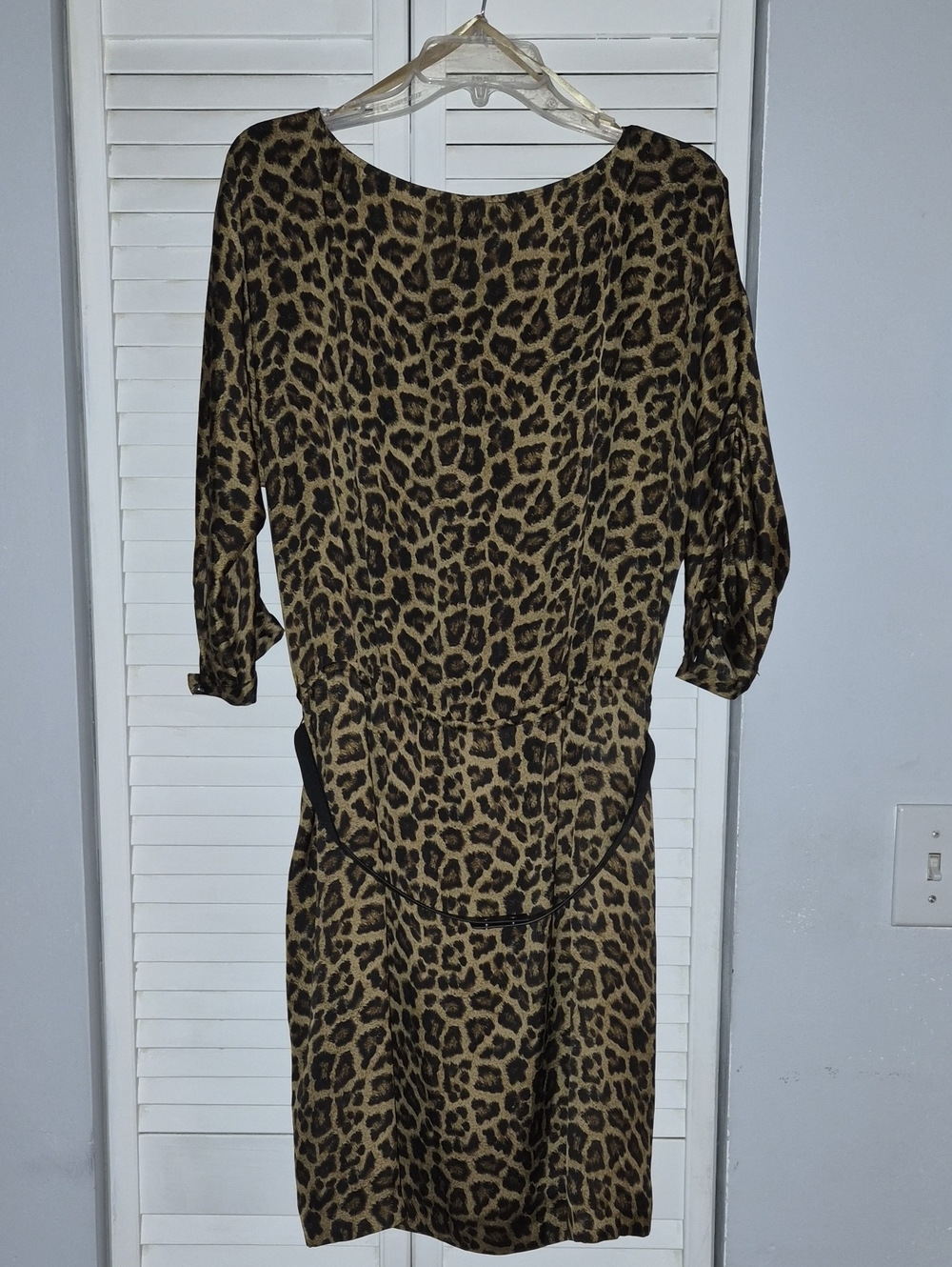 Michael Kors Brown and Black Leopard Print Dress